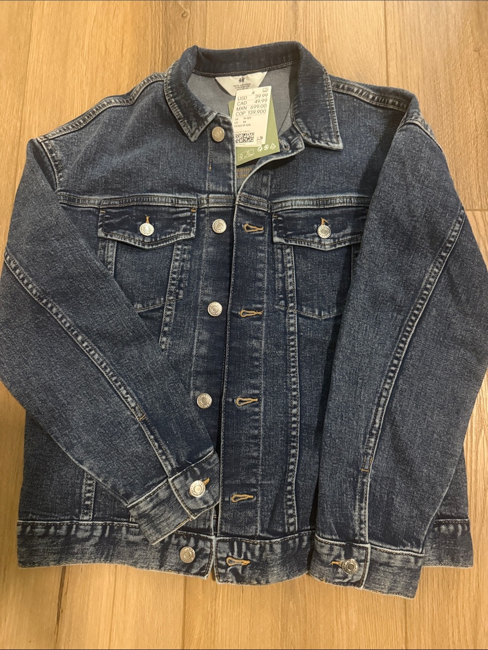 Classic Girls Denim Jacket - Dark Blue NWT Sz 14